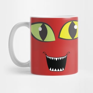 Cute Halloween  Monster Face Eleven With Teeth Costume Tee Mug